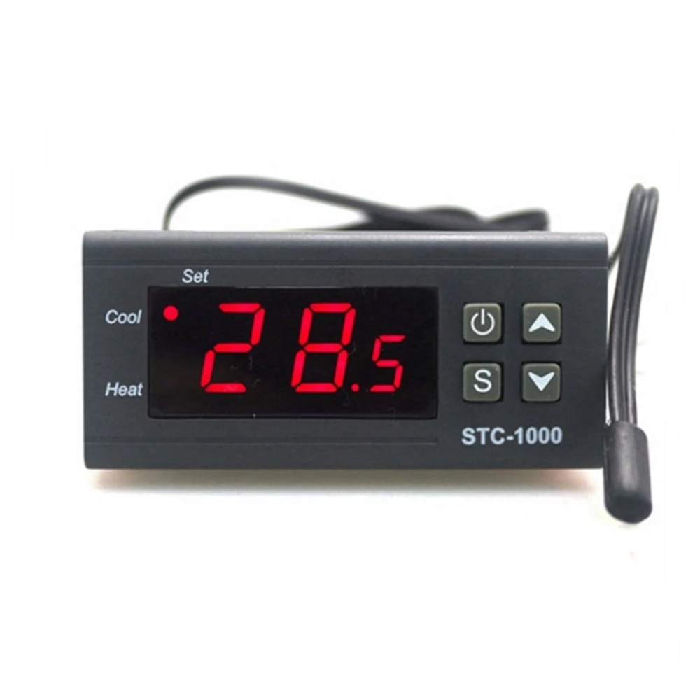 Digitálny termostat 220V STC-1000 s reguláciou chladu a tepla pre inkubátory a akváriá
