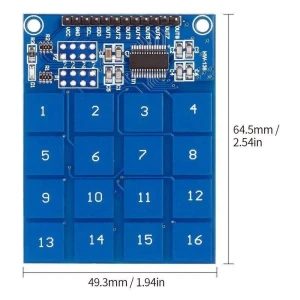 satkit TTP229 kapacitný dotykový modul 16 kanálov pre Arduino