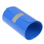 PVC zmršťovacia bužírka 1m x 210mm x 0.15mm na batériový pack modrá