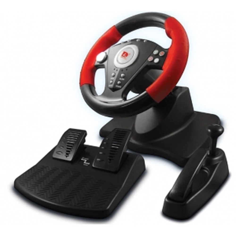 Pretekársky volant s pedálmi a radiacou pákou pre PS3, PS2 a PC