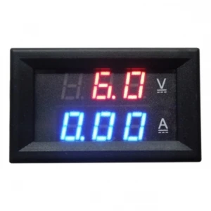 Digitálny panelový voltmeter a ampérmeter červený 4.5-100V 0-10 A