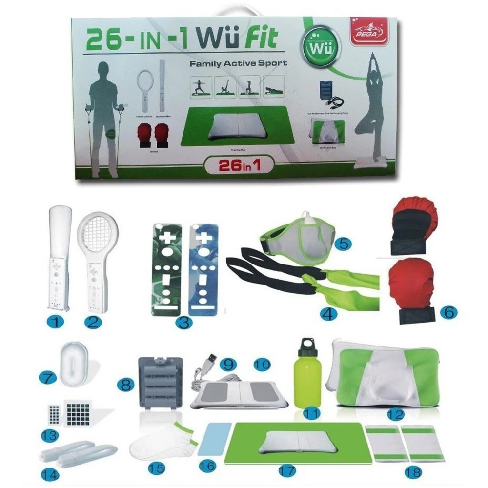 Wii Fit 26 v 1 Family Active Sports Pack – kompletná sada príslušenstva pre Wii Fit