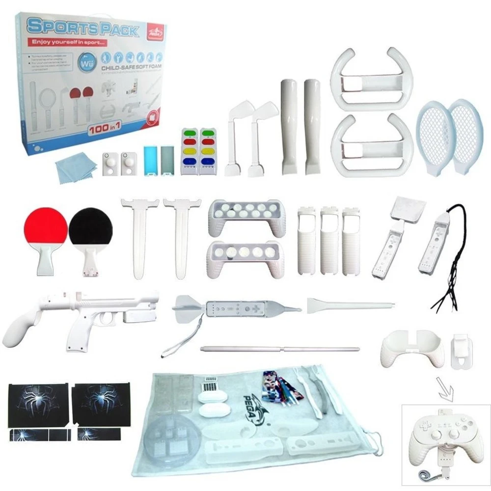Wii Motion Plus 100in1 Sports Pack - kompletná sada príslušenstva pre Nintendo Wii