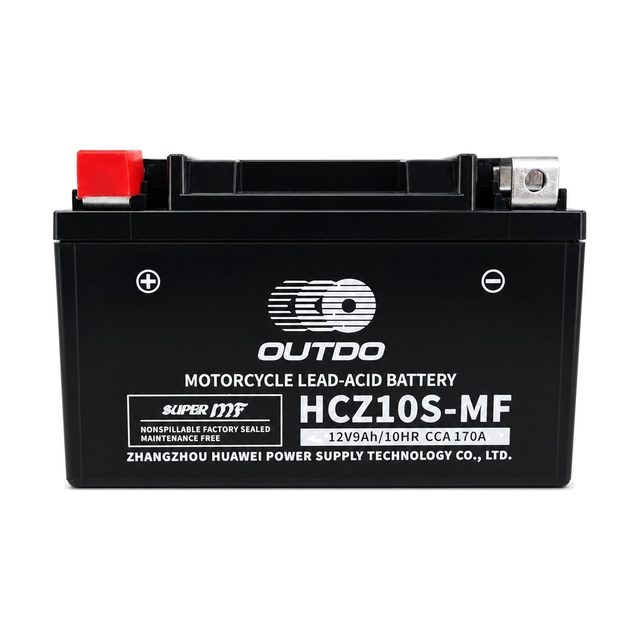 OUTDO HCZ10S-MF, motobatéria YTZ10S spredu s oboma pólmi