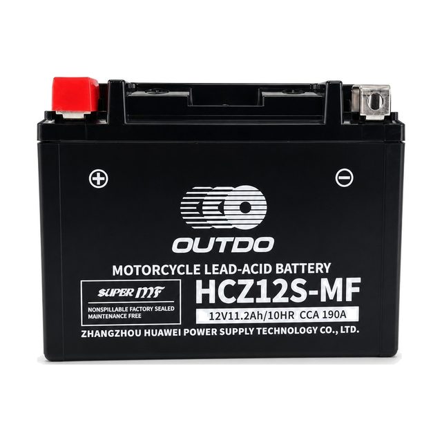 OUTDO HCZ12S-MF, motobatéria YTZ12S spredu s oboma pólmi