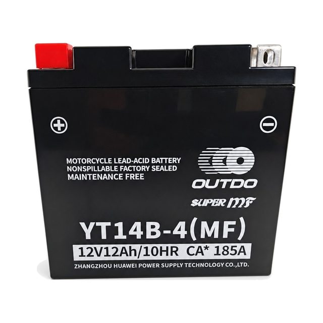 OUTDO YT14B-4, motobatéria YT14B-BS spredu s oboma pólmi
