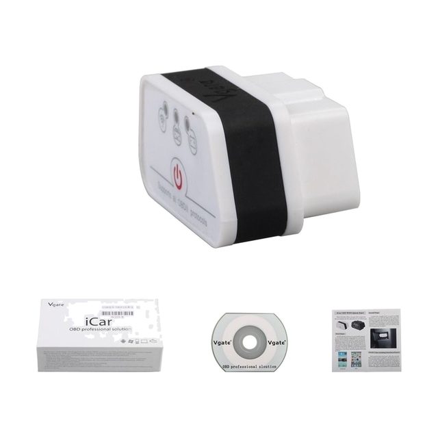 Vgate iCar2 WiFi s krabicou, CD a návodom